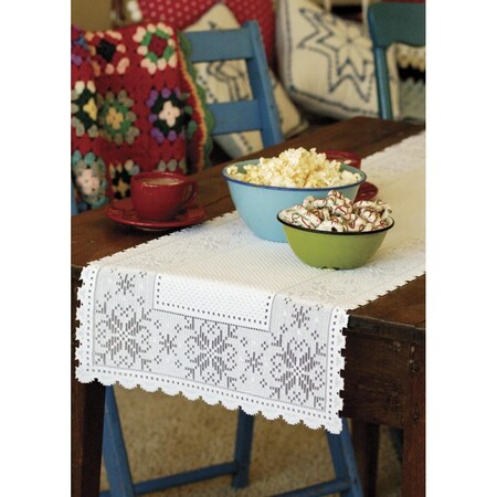 Heritage Lace Chalet 14 x 36 in. Runner - White CA-1436W
